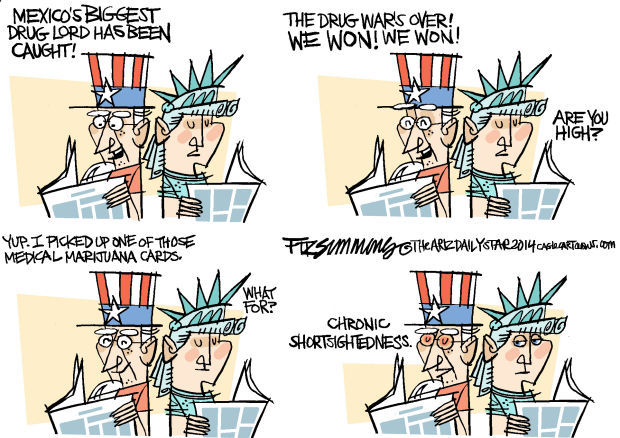 Daily Fitz Cartoon: Drug lord captured